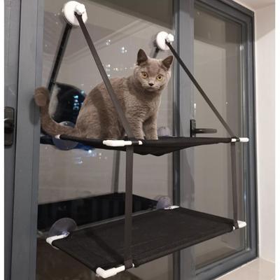 Cat Hammock Suction Cup Window Sill Cat Hammock Summer Breathable Mesh Double Layer Hanging Pet Hammock Cat Bed