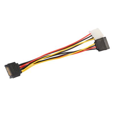15Pin SATA Male IDE Molex Female To 4Pin + 15Pin SATA Female Power