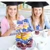 12Pc Class Of 2026 Graduate Cake Topper Mortarboard Congrats Graduation Cupcake Topper Party Baking Supplies Dessert Decoration