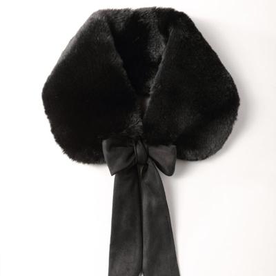 LALA Fognifer Ribbon Color Scarf - Black
