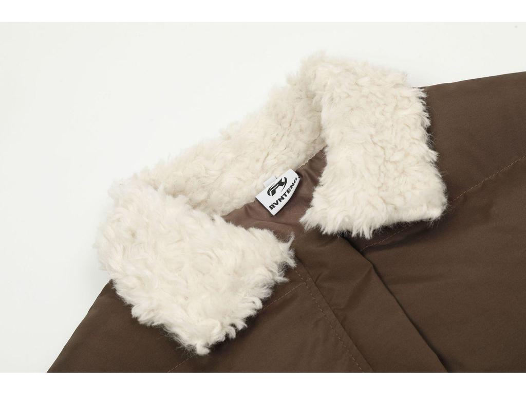 2025 American-Style Cotton Jacket with Lamb Wool Lapel – Thick, Warm, and Hot-Selling Winter Coat