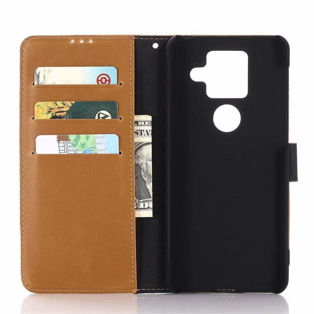 Sharp SENSE4 plus mobile phone leather case Zero 5G solid color retro Crazy Horse pattern card wallet case