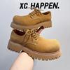 Derby Thick soled Men's Shoes Quality minimalist style Leisure Outdoor Party Daily handsome thick soled  young adults shoes