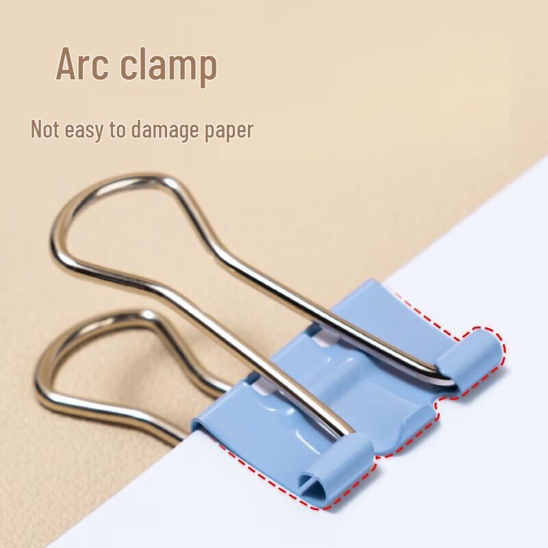 Deli 50mm Colored Easy-Use Binder Clips, 12-Pack