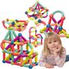 Magnetic Building Blocks Construction Toy Set For Kids 64pcs/12pcs Christmas Gift For Boys And Girls Abs Material Colorful Shapes Logical Thinking