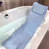 2026 PVC Non-Slip Bathtub Mat with Suction Cups, Anti-Fall Spa Bath Cushion with Pillow Backrest for Home Bathing