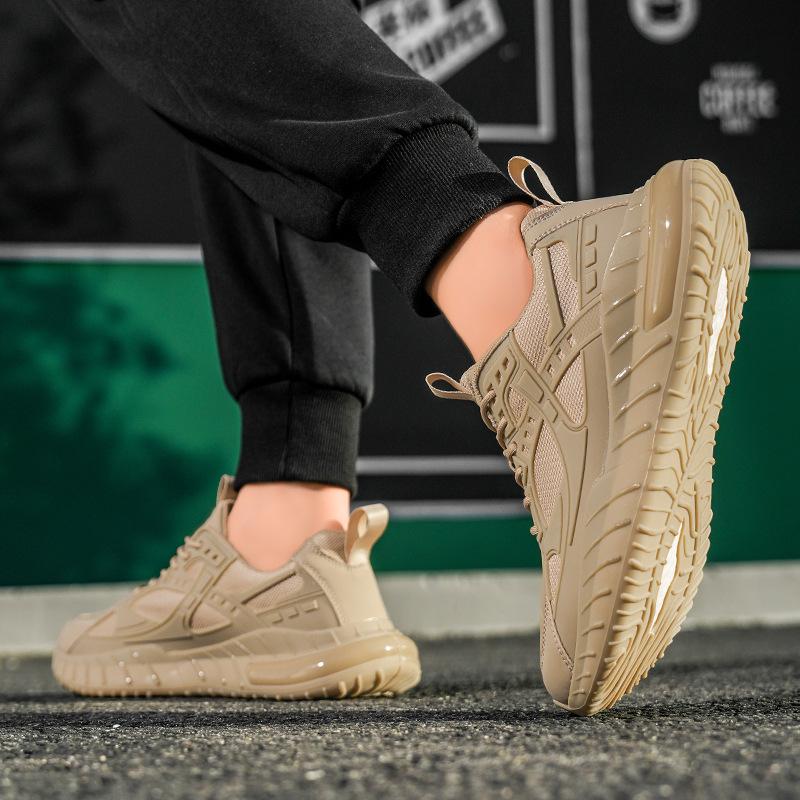 

Fashion Men Running Sneakers 2025 New Mesh Breathable Wear-Resisting Jogging Sneakers Comfortable Outdoor Sports Shoes Casual Shoes 39 хаки