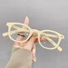 Vintage Rivet Round Frame Glasses Women Black White Leopard Eyewear Trend Brand Reading Computer Y2K Anti Blue Light Eyeglasses