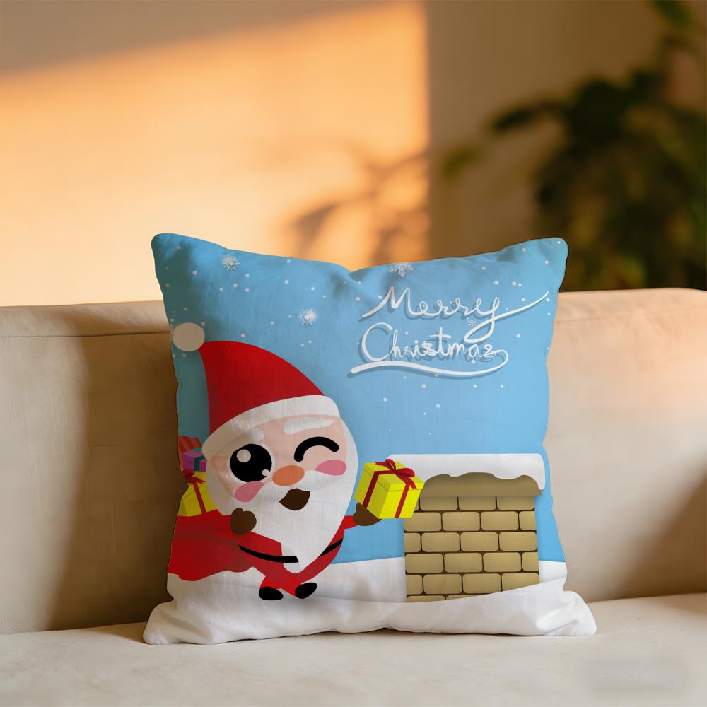 Süßer Weihnachts Kissenbezug Gemütliches Samt Kissen Weiches Warmes Kissen Für Sofa Bett