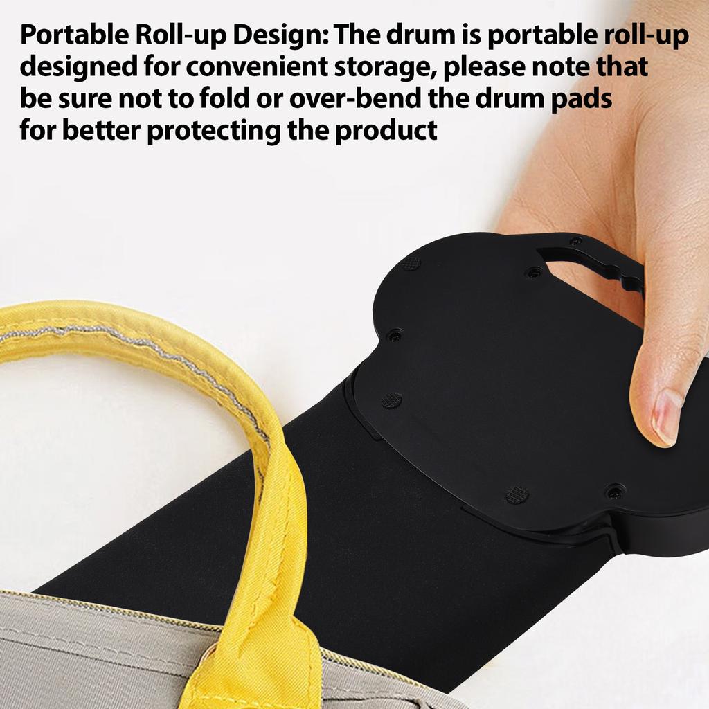 Electric Drum Set Portable Drum Pad Kit 9 Pads Built-in Speaker LED Display Screen Monitoring with