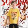 Kids Cotton Tshirt Jujutsu Kaisen Sukuna Print Anime Cartoon Top for Boys Girls 100-160cm Soft Comfortable