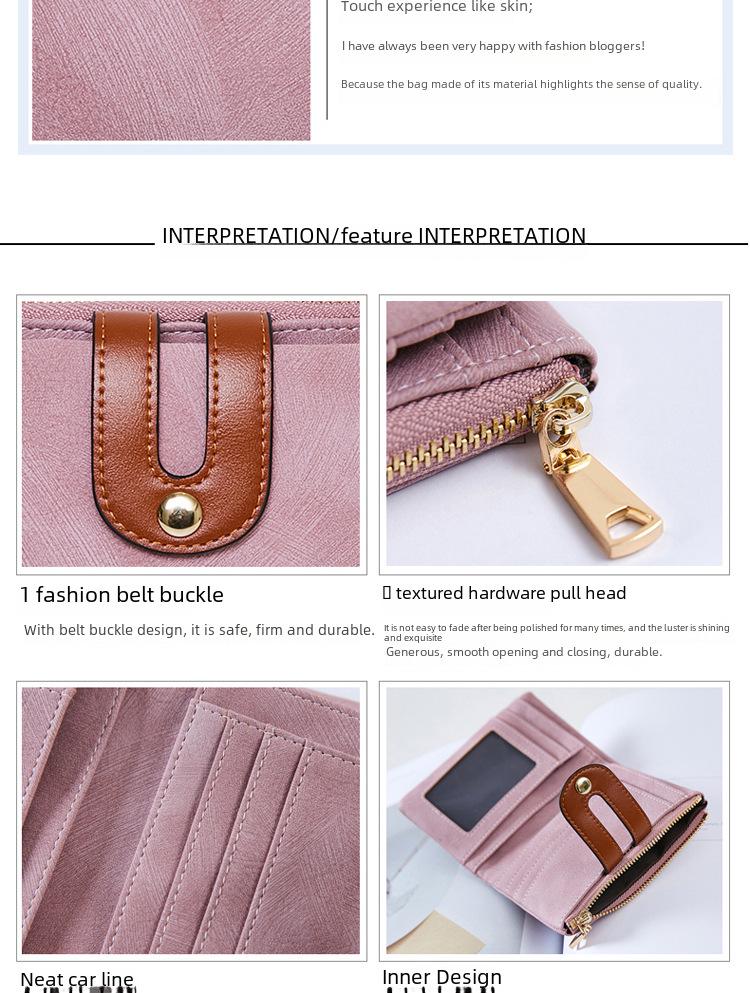 Xiangyin Leather 2024 Korean Women's Short Wallet - Simple, Trendy, Bi-fold Design for Students