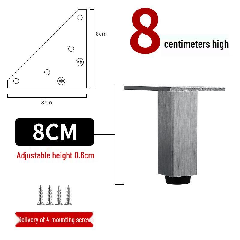 Adjustable Aluminum Alloy Furniture Legs for Cabinets, Sofas, Coffee Tables, TVs, and Beds