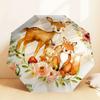 1pc Forest Animals Automatic Folding Umbrella, Heavy Duty 8 Rib Iron Frame,  Suitable for Travel, Daily Use, Birthday, Decor Gift M0104046
