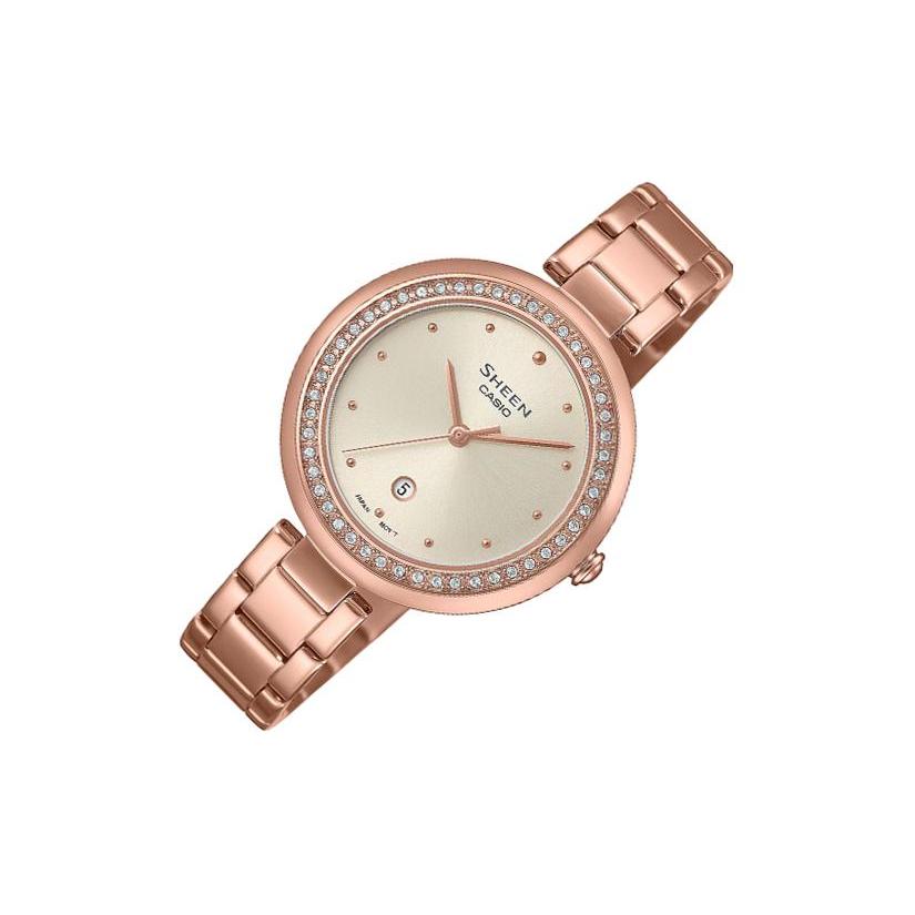 Casio Women's SHEEN 32mm Gray Watch SHE-4556PG-7A SHE-4556PG-7A