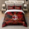 Custom Bedding Set AC Milan Pattern, Print Name Text 1 Duvet Cover Plus 2 Pillowcases Home Textile
