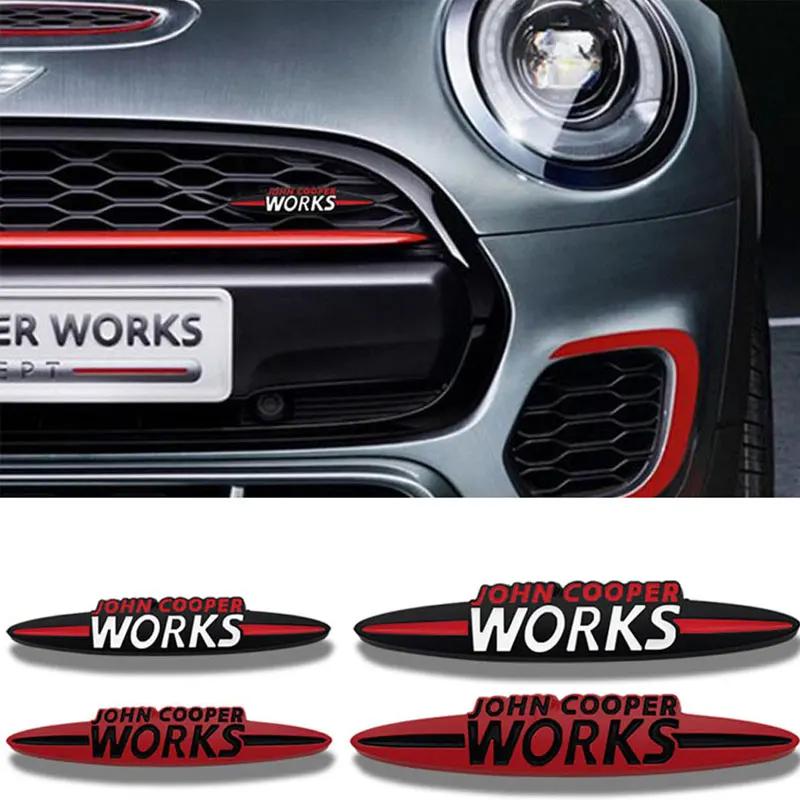Pegatina de coche de letras originales JOHN COOPER WORKS para MINI JCW calcomanía decorativa tridimensional con logo para parrilla delantera de carrocería modificada