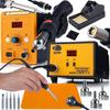 Zestaw 2w1 Stacja Lutownicza 937D+ I HOT-AIR 858D+ – Profesjonalne Narzędzia Do Lutowania | Mata ESD 30x20 Cm | Zestaw 5 Grotów 900M