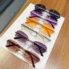Fashion Vintage Luxury  Designer Rimless Oval Sunglasses Women For Men Sun Glasses Punk Popular UV400 Small Shades