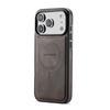 Luxury Leather Phone Case for iPhone 17 Pro Max Air 16e 16 Plus 15 14 13 12 Magnetic Attraction Detachable Card Holder Wallet