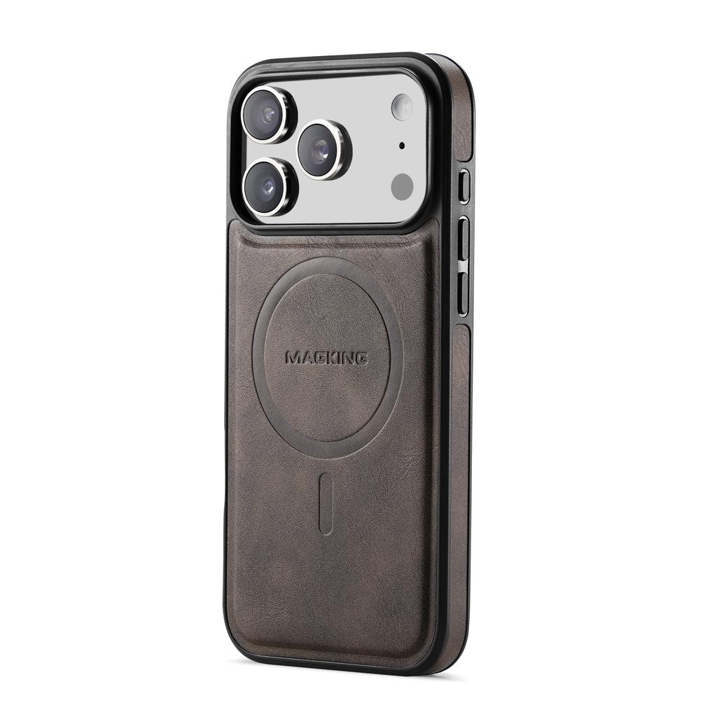 Luxury Leather Phone Case for iPhone 17 Pro Max Air 16e 16 Plus 15 14 13 12 Magnetic Attraction Detachable Card Holder Wallet