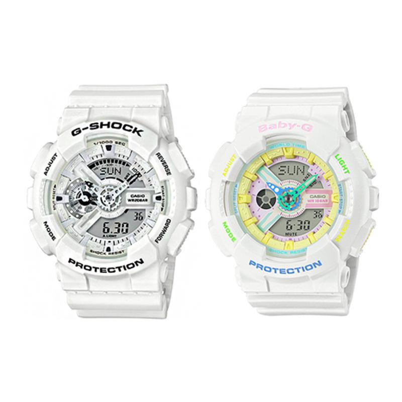 

Casio watch series-GABA beach white warrior ice cream macaron decorative style electronic movement resin strap Japanese and GA-110MW-7ABA-110TM-7A сірий колір