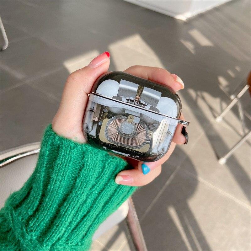 

Мягкий силиконовый чехол для Apple Airpods 3, новинка 2021 года, забавный чехол с механической структурой, защитный чехол для наушников Airpods 1 2 pro