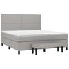 3136533 vidaXL Lit à sommier tapissier avec matelas Gris clair 180x200cm Tissu