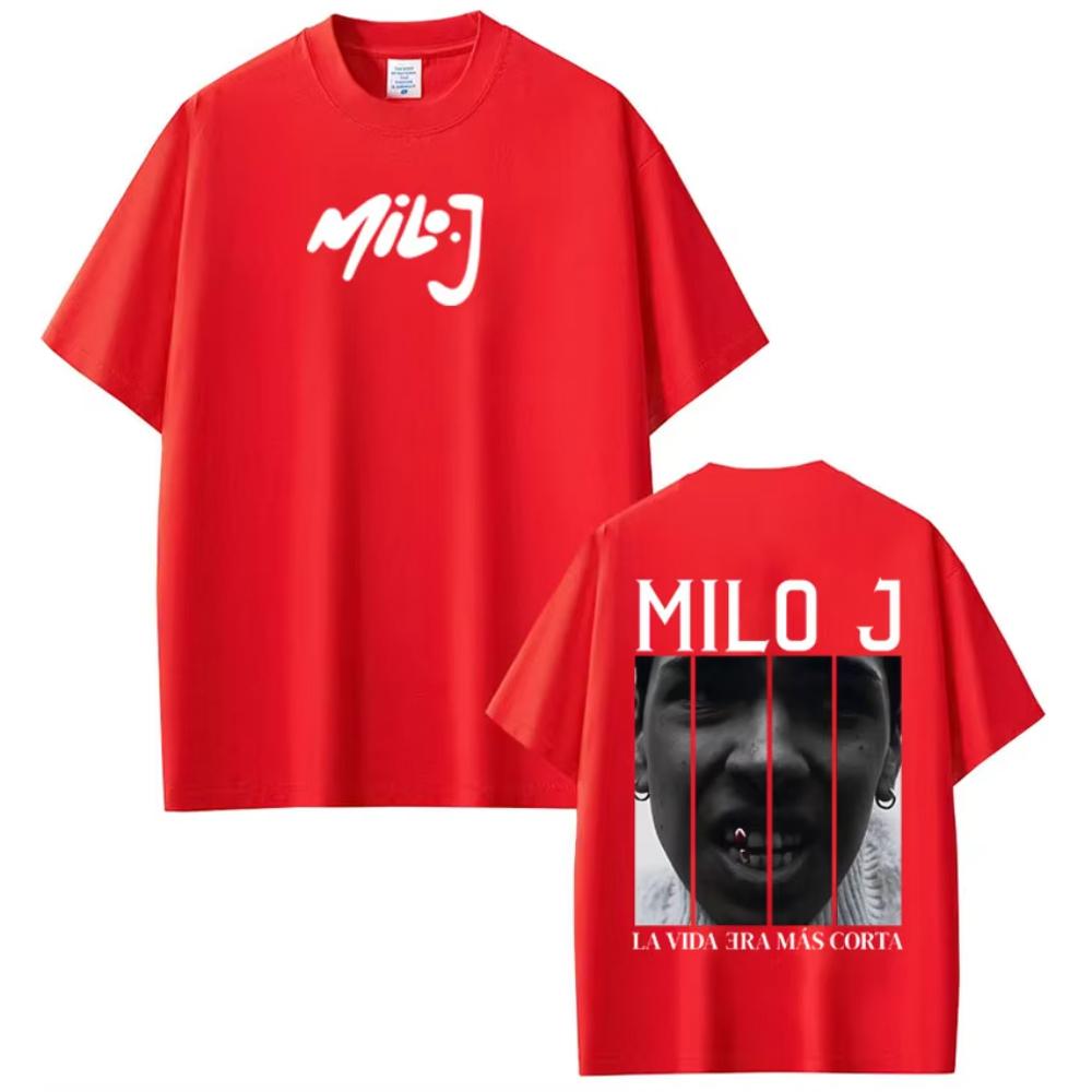 

Rapper Milo J La Vida Era Mas Corta Album T Shirt Men s Women Harajuku T-shirts Summer Loose T-shirts Tops 3XL