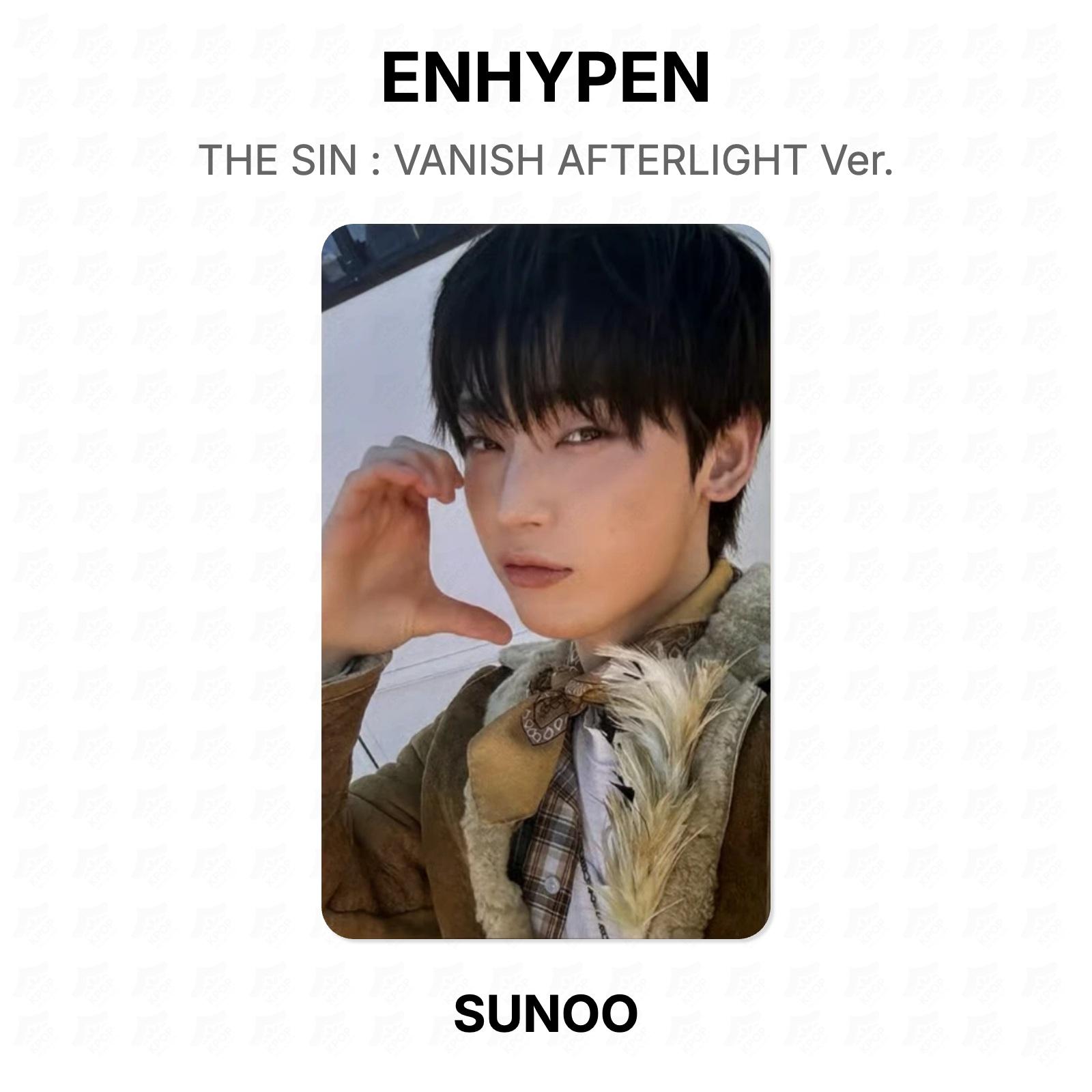 ENHYPEN THE SIN: VANISH AFTERLIGHT Версия. Официальная фотокарта SUNOO gray