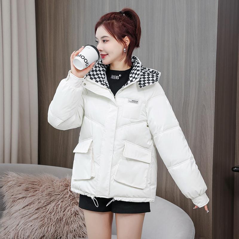 Glossy Down Cotton Clothes Women's New Winter Fashion Leave-in Short Short Small Design  Coat