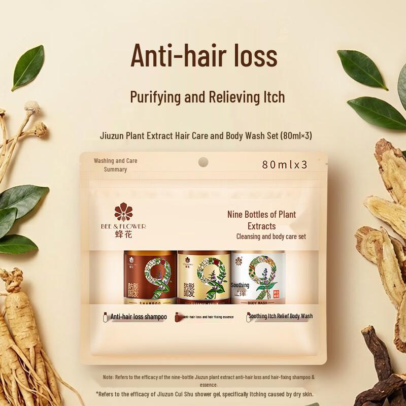 Fenghua Jiuzun Plant Extract Anti-Hair Loss Travel Hair & Body Care Set