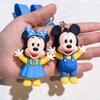 Disney PVC Figure Mickey and Minnie Mouse Keychains Creative Gift Car Metal Key Chain Accessories Gift for Friend