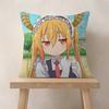 Anime Miss Kobayashis Dragon Maid Pillow Cushion Cover Pillowcase Living Room Sofa Home Decor Customized