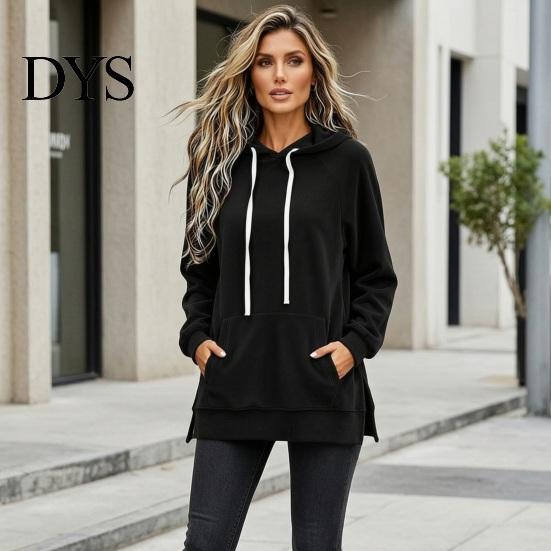 Autumn Winter Outfit Women Velvet Hoodie with Kangaroo Pocket, Long Sleeve Pullover Hooded Sweatshirt Sweatshirt, Loose Casual Drawstring Top for Fall