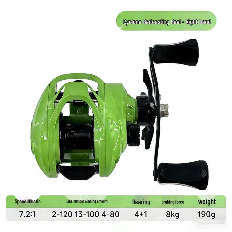 Viduka Versatile Anti-backlash Baitcasting Fishing Reel with Long Cast & Drag Alarm TT