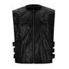 Vest for Men Men Punk Leather Vest Gothic Side Hollow Out Motorcycle Zipper Jacket Performance Costume Sleeveless Loose Waistcoat Winter Coat