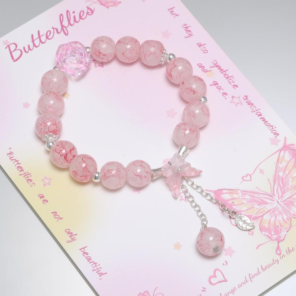Mori Style Starry Sky Crystal Butterfly Bracelet - Elegant, Versatile Fairy Design for Women and Best Friends