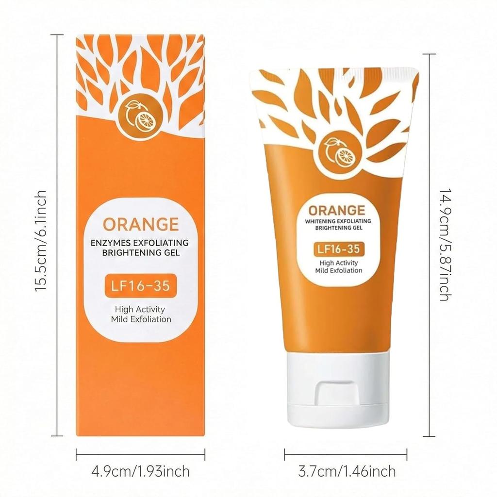 Whixant Orange Gel for Face & Body | Deep Cleansing Moisturizing Facial Exfoliator | Dead Skin Remover | Brightening & Pore Cleansing Scrub for A
