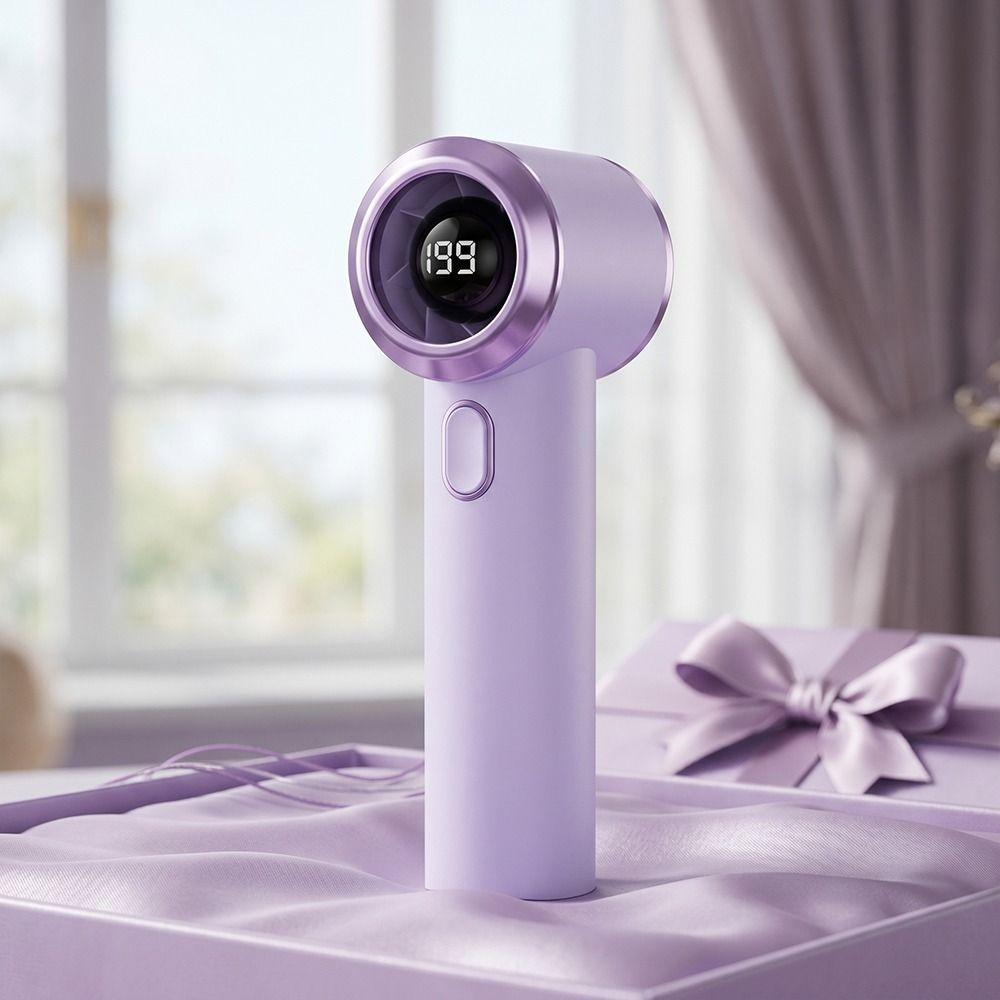 USB Rechargeable Mini Handheld Fan Ultra-Quiet 2000 mAh Personal Cooling Fan 199 Speeds Powerful Wind for 2000 mAh