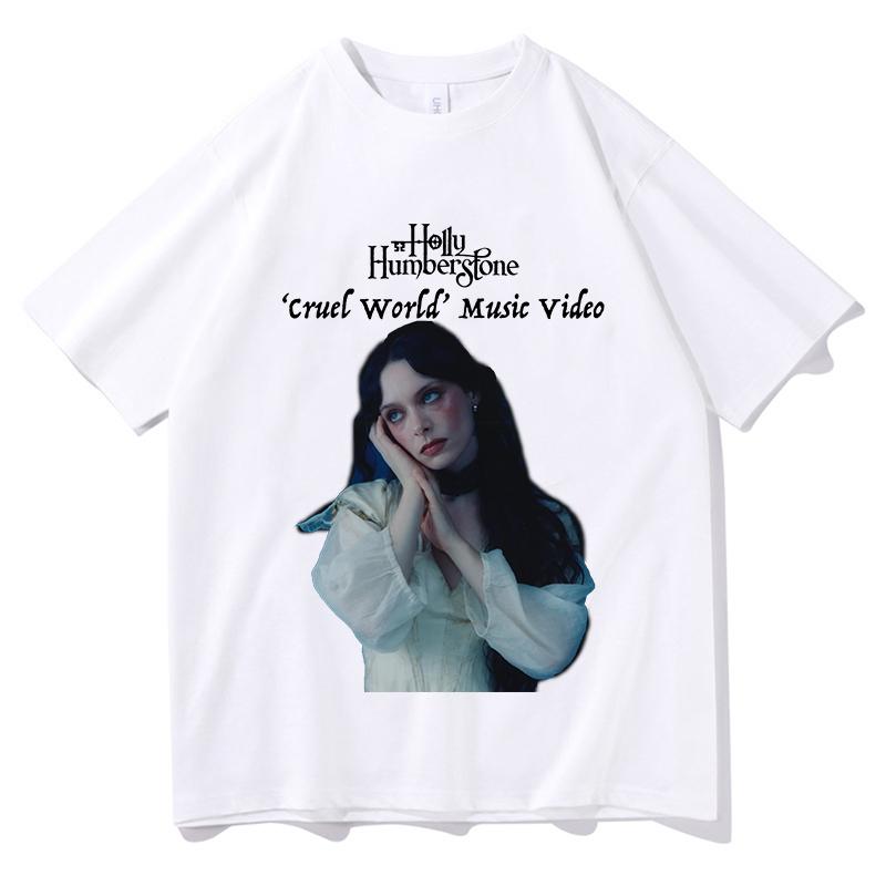 

Holly Humberstone Cruel World Tour Tshirts Unisex Women Summer Cotton Clothing Fashion Round Neck Short Sleeved Tee Streetwear 4XL