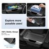 For Tesla Model Y TPE Rear Seat Storage Box Under Air Vent Organizer Backseat Trash Can Garbage Bag Car Interior Accessories