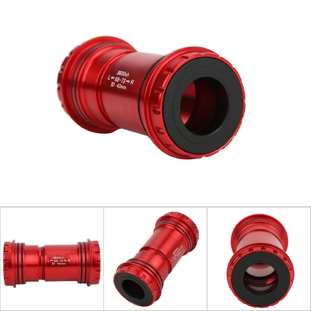 BB30 Alloy Bike Integrated Thrd Screw In Locking Bring Bottom Bracket Crankset Accessory(Black )
