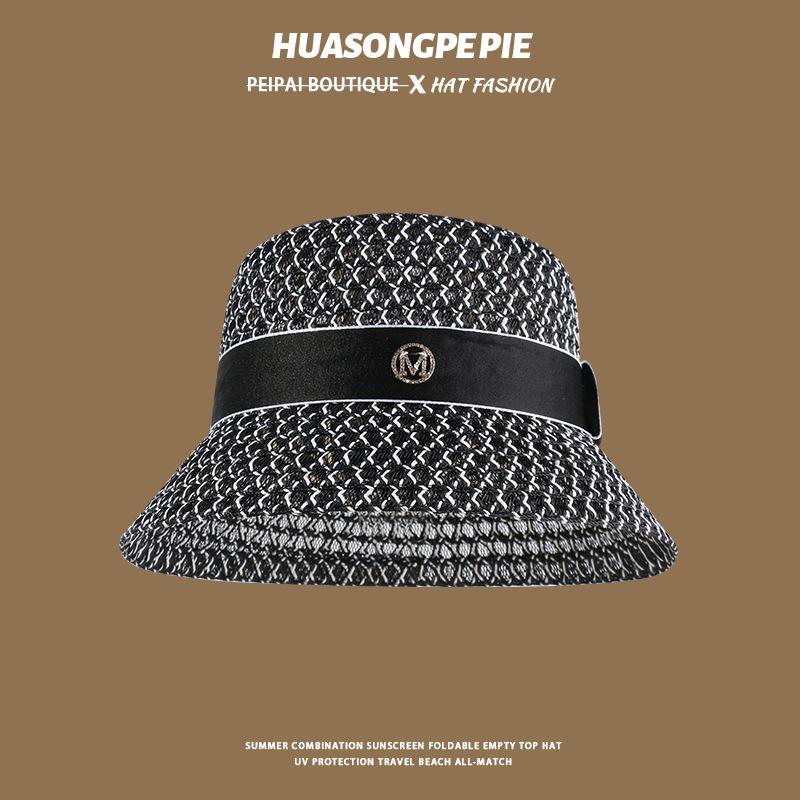 Summer Outdoor Empty Top Hat Solid Color Sun Hat Straw Beach Sun Hat Men