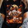 Cute Halloween Ghosts PNG, Boo Spooky Season PNG, Black Cat Pumpkin Witch Hat Sublimation Design, Cozy Fall Clipart, Digital Download
