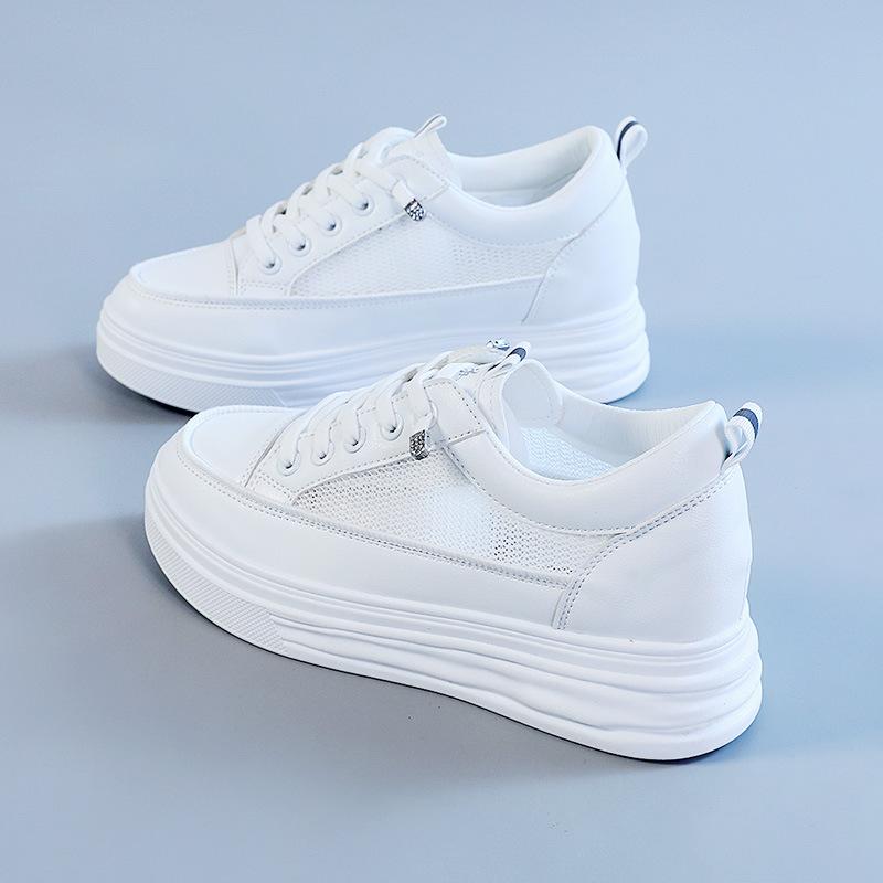 

[Customized] W1732 dissolving shoes inner height increase versatile Korean version sports shoes female summer student white shoes running 34