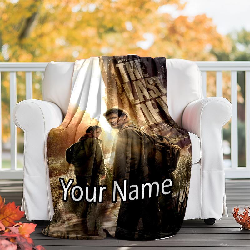 Custom Name The Last of Us Theme Printed Blanket - Perfect for Couch, Bed, Travel & Outdoor Use | Machine Washable, Cozy & Durable.