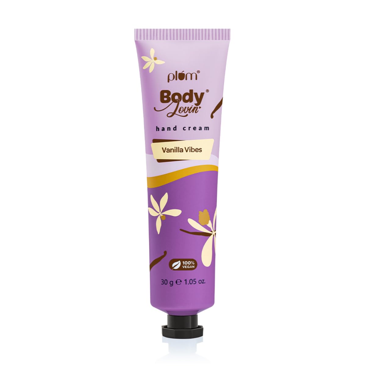 

Plum BodyLovin Vanilla Vibes Hand Cream Ultra Moisturizing Lightweight Non Greasy Warm Vanilla Travel Size 30 g