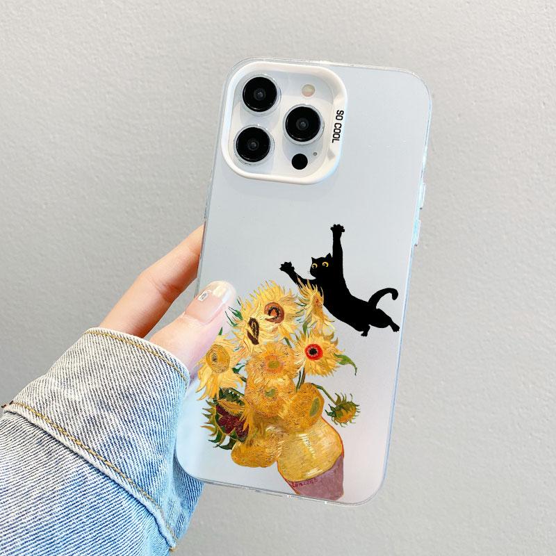 

Мультяшный Крутой Пес Милый Кот Лазерный Чехол для Телефона Для IPhone 14 15 16 17 Pro Max Plus 12 11 13 Mini Pro Max 17Air Ударопрочная Задняя Крышка iPhone 13 mini