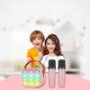 SHOP-STORY - KARAOKIT_RO: Kit de Karaoké Portable avec Enceinte LED et 2 Microphones Sans Fil Bluetooth avec Effets Sonores - Rose